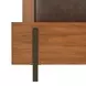 Lincoln Warm Walnut and Rich Brown King Upholstered Platform Bed with USB Charging and LED