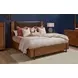 Lincoln Warm Walnut and Rich Brown Upholstered Platform Bedroom Set