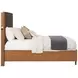 Lincoln Warm Walnut and Rich Brown Upholstered Platform Bedroom Set