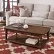 Bellevue Whiskey Brown Rectangular Coffee Table with Casters