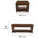 Bellevue Whiskey Brown Rectangular Coffee Table with Casters