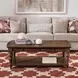 Bellevue Whiskey Brown Rectangular Coffee Table with Casters
