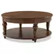 Bellevue Whiskey Brown Round Occasional Table Set with Casters