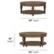Bellevue Whiskey Brown Round Coffee Table with Casters