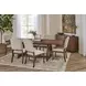 Bellevue Whiskey Brown 104" Extendable Rectangular Dining Table