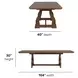 Bellevue Whiskey Brown 104" Extendable Rectangular Dining Table