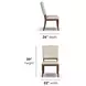 Bellevue Light Tan Performance Fabric Upholstered Dining Chair with Nailhead Trim Set of 2