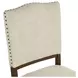 Bellevue Light Tan Performance Fabric Upholstered Dining Chair with Nailhead Trim Set of 2