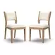 Normandy Cream Performance Fabric Upholstered Dining Chair Set of 2