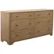 Normandy Warm Driftwood 6 Drawer Dresser