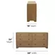 Normandy Warm Driftwood 6 Drawer Dresser