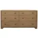 Normandy Warm Driftwood 6 Drawer Dresser