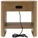 Normandy Warm Driftwood 1 Drawer Open Nightstand with USB Charging