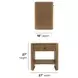 Normandy Warm Driftwood 1 Drawer Open Nightstand with USB Charging