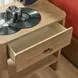 Normandy Warm Driftwood 1 Drawer Open Nightstand with USB Charging