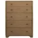 Normandy Warm Driftwood 5 Drawer Chest