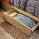 Normandy Cream and Driftwood Performance Fabric King Upholstered Panel Bed