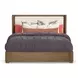 Normandy Cream and Driftwood Performance Fabric King Upholstered Panel Bed
