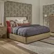 Normandy Cream and Driftwood Performance Fabric King Upholstered Panel Bed