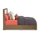 Normandy Cream and Driftwood Performance Fabric King Upholstered Panel Bed
