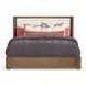 Normandy Cream and Driftwood Performance Fabric King Upholstered Storage Panel Bed