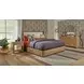 Normandy Cream and Driftwood Performance Fabric King Upholstered Storage Panel Bed