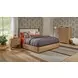 Normandy Cream and Driftwood Performance Fabric King Upholstered Storage Panel Bed