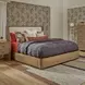 Normandy Cream and Driftwood Performance Fabric King Upholstered Storage Panel Bed