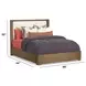 Normandy Cream and Driftwood Performance Fabric Queen Upholstered Panel Bed