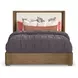 Normandy Cream and Driftwood Performance Fabric Queen Upholstered Panel Bed