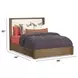 Normandy Cream and Driftwood Performance Fabric Queen Upholstered Storage Panel Bed