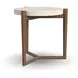Verona Cream and Medium Brown Performance Fabric Upholstered Rectangular Occasional Table Set