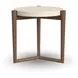 Verona Cream and Medium Brown Performance Fabric Upholstered Rectangular Occasional Table Set