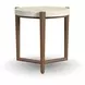 Verona Cream and Medium Brown Performance Fabric Upholstered Rectangular Occasional Table Set