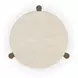 Verona Medium Brown and White Round Stone Top Accent Table