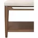 Verona Cream and Medium Brown Performance Fabric Upholstered Rectangular Coffee Table