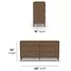 Verona Medium Brown 6 Drawer Dresser