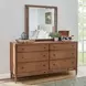 Verona Medium Brown 6 Drawer Dresser