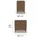 Verona Medium Brown 2 Drawer Nightstand with USB Charging