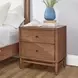Verona Medium Brown 2 Drawer Nightstand with USB Charging
