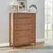 Verona Medium Brown 5 Drawer Chest