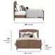 Verona Medium Brown Queen Panel Bed