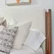 Verona Cream and Medium Brown Performance Fabric King Upholstered Panel Bed