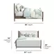 Verona Cream and Medium Brown Performance Fabric King Upholstered Panel Bed