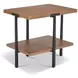 Millwork Rustic Umber and Black Rectangular Occasional Table Set