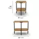 Millwork Rustic Umber and Black Rectangular End Table