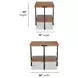 Millwork Rustic Umber and Black Rectangular End Table