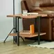 Millwork Rustic Umber and Black Rectangular End Table