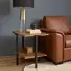 Millwork Rustic Umber and Black Rectangular End Table