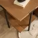Millwork Rustic Umber and Black Rectangular End Table